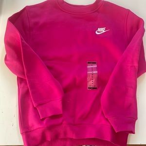 NWT - Girls size M Color - Hot pink Nike Sweatshirt.  Long sleeve.